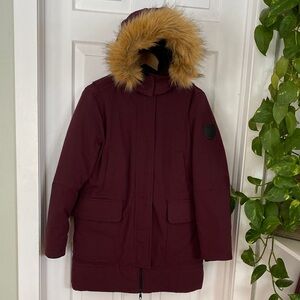 Roots Down Banff Tuff Parka Coat Winter Faux Fur Hood (flawed zipper) Women’s